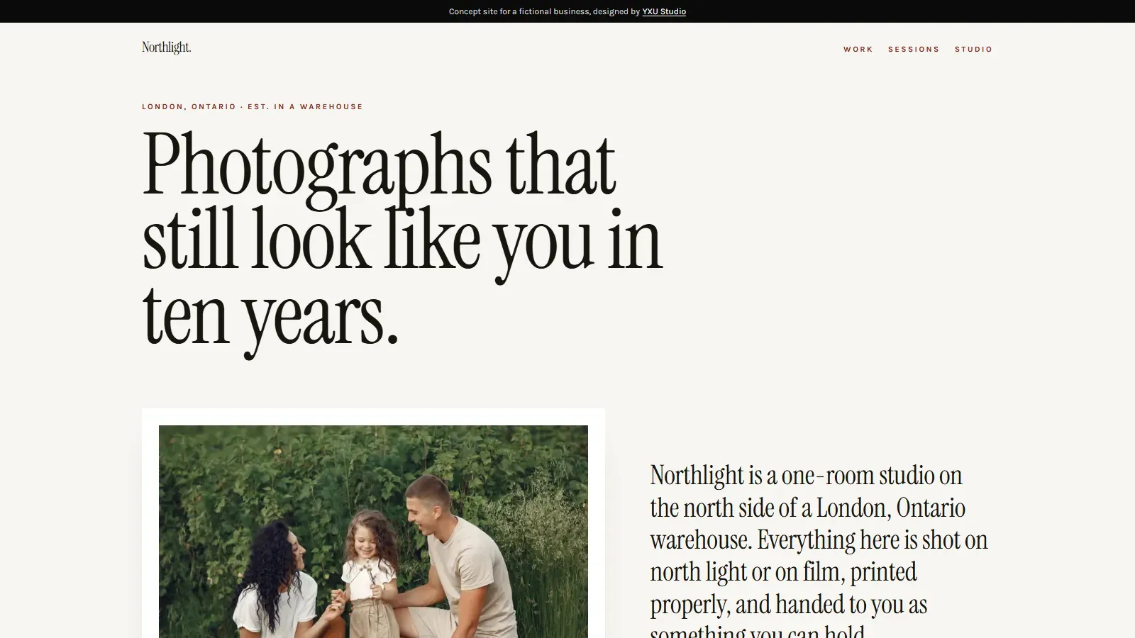 The Northlight Photographic homepage